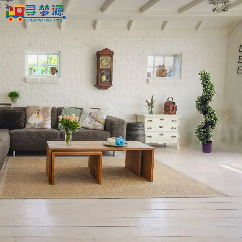 Xunmengyuan nearly natural big large fake artificial plants outdoor potted Snakelike frame with striped melon seed leaves decora