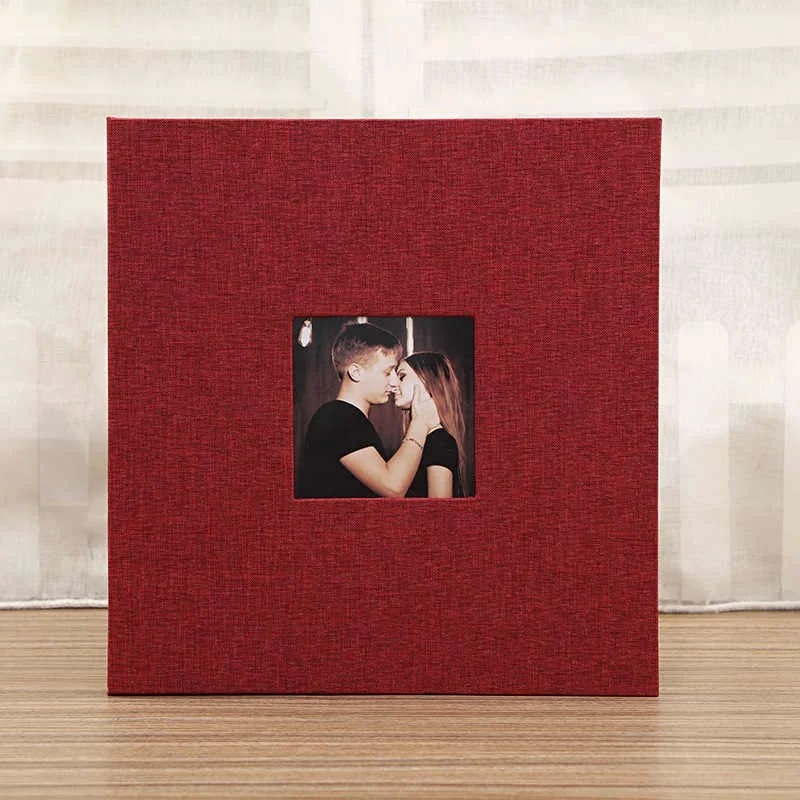 Linen Window Self-adhesive Lamination Photo Album Family Photo Album Paste Type Handmade Stamp Album