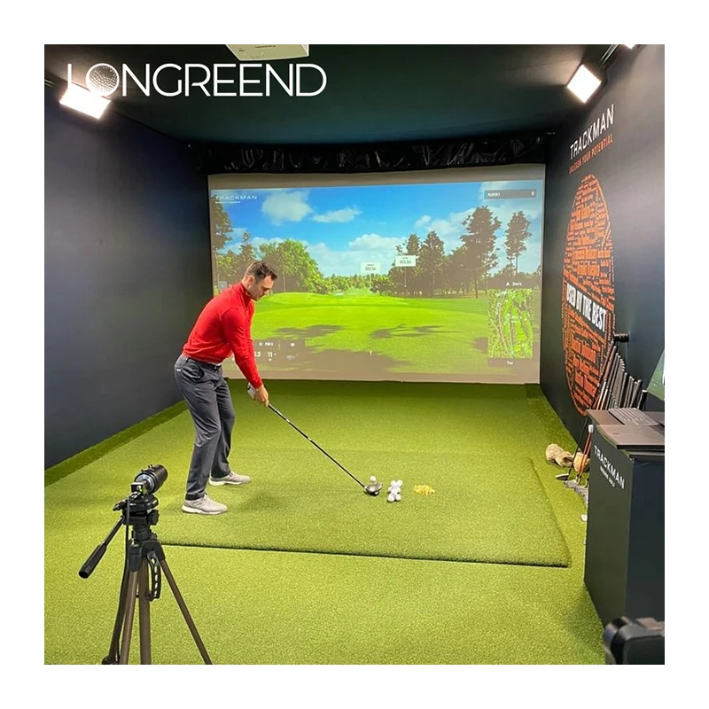 LONGREEND 3D indoor  golf  system price indoor golf training aids professional screen golf simulator