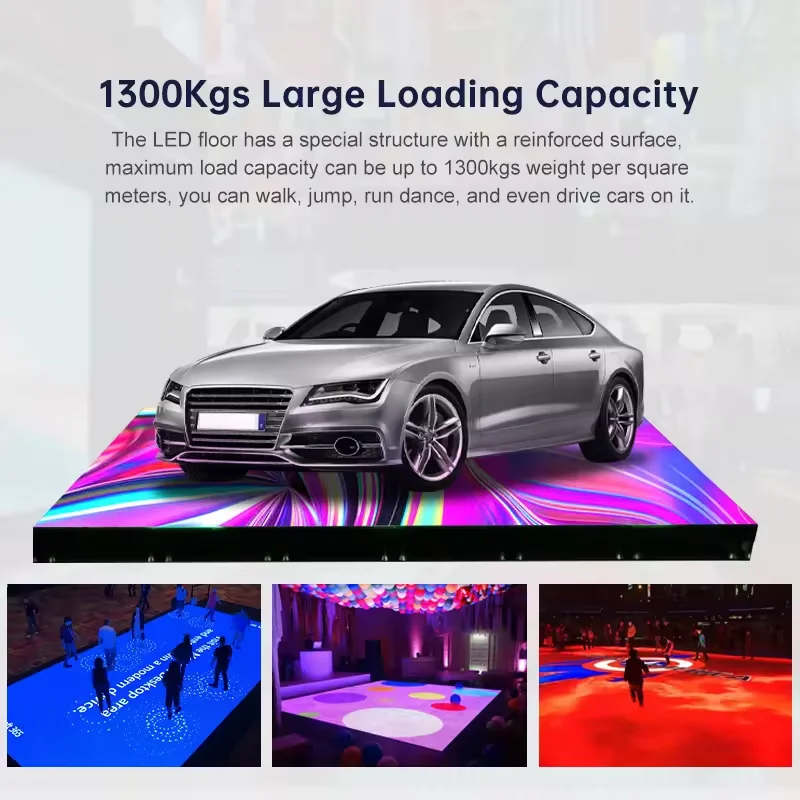 Easy install portable matrix dance floor stage waterproof dj video led digital display dance floor for wedding party event