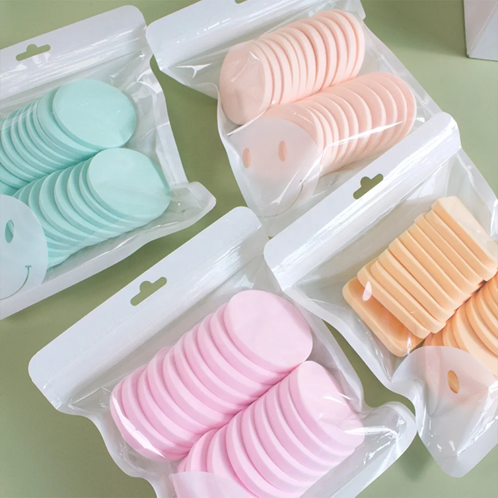 Wholesale Facial 20pcs Latex Free Foundation Sponge Cosmetic Blender Wet Use Makeup Sponge Customized Makeup Powder Puff