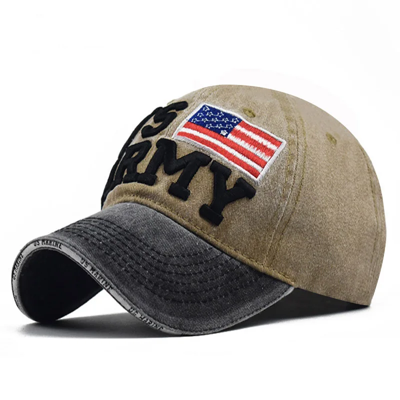 Custom designer mens fitted america flag embroidered sun baseball dad hats
