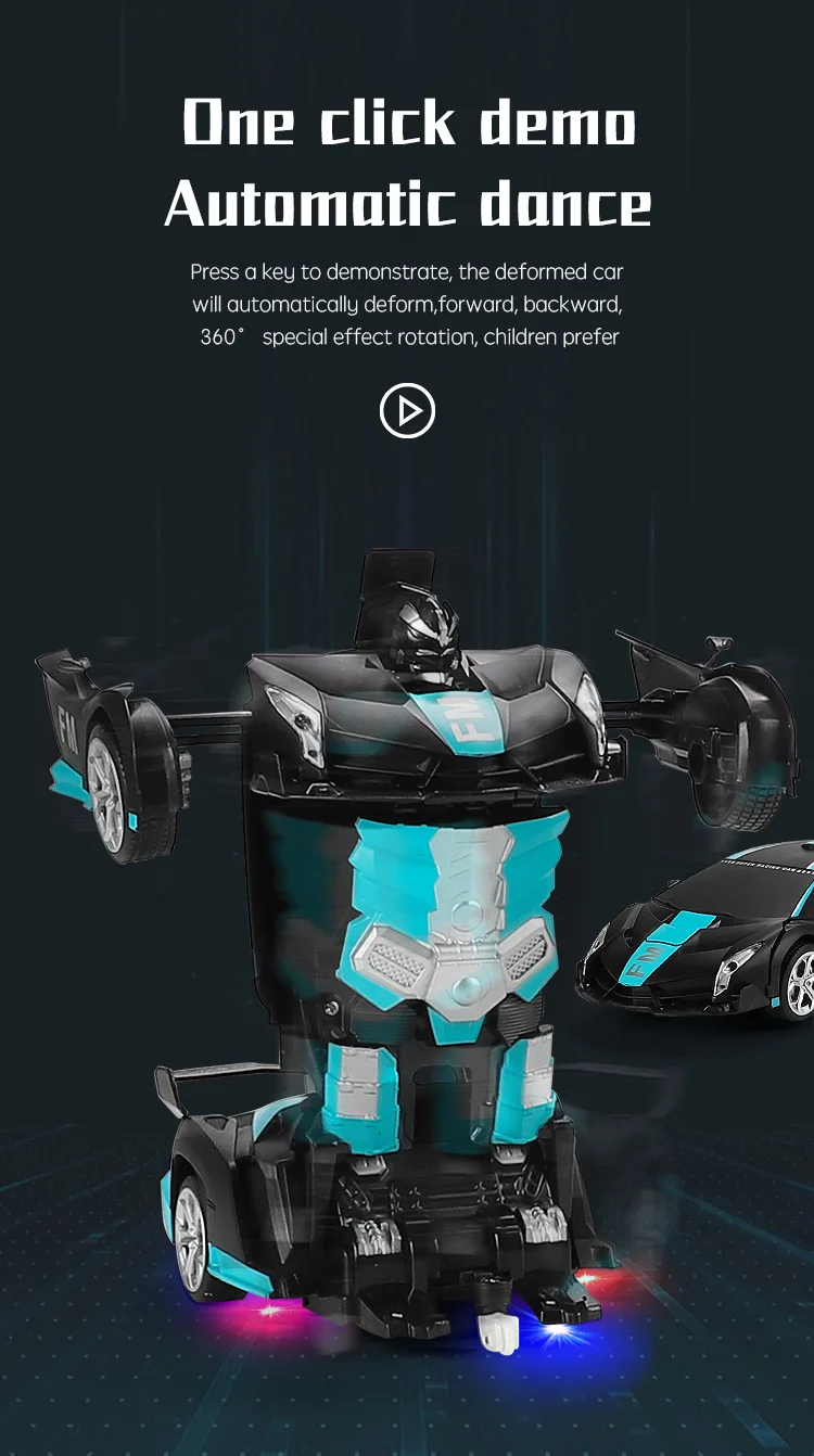 1/18  rc Deformation Robot remote control car toys for child
