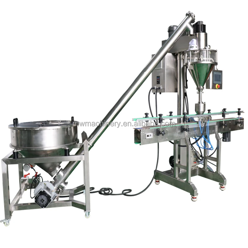 Man-Machine Interface 3 Side Sealing Small Sachet Powder Bottle Filling Machine Moringa Powder Bottle Filling Machine