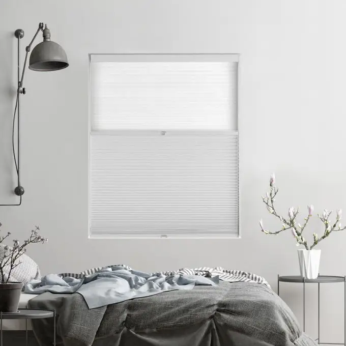 Eco-friendly Honeycomb Blind Motor Top Down Bottom Up Shades Motorized Day and Night Honeycomb Blinds
