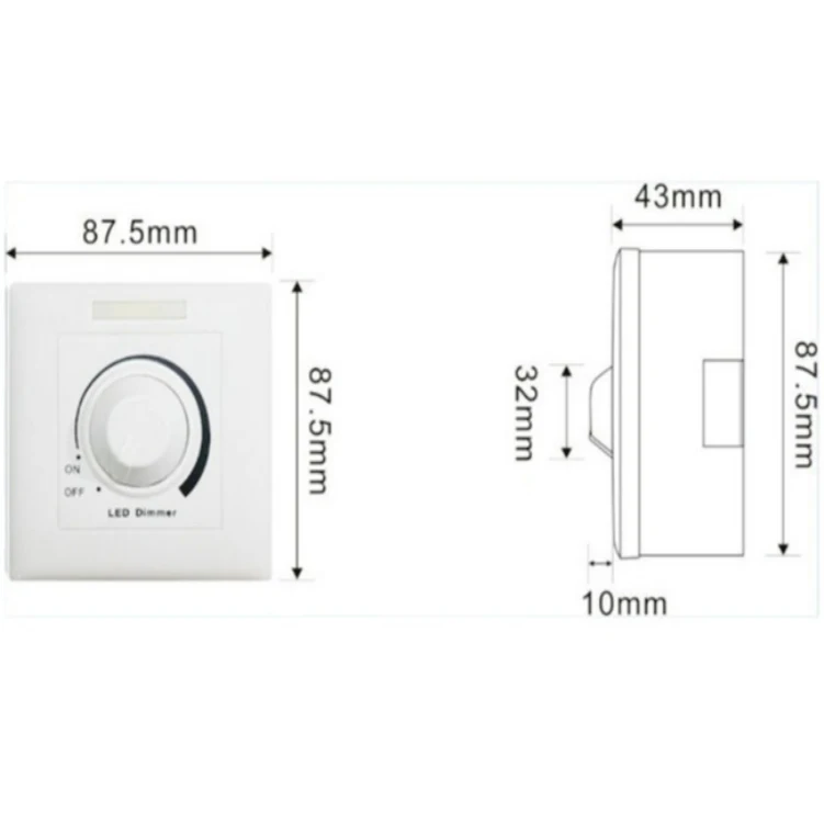 0-10V Dimmer Driver Input Voltage 100-240V Output 1-10V Dimming Stage Potential 0-10V Dimmer Switch Panel Knob