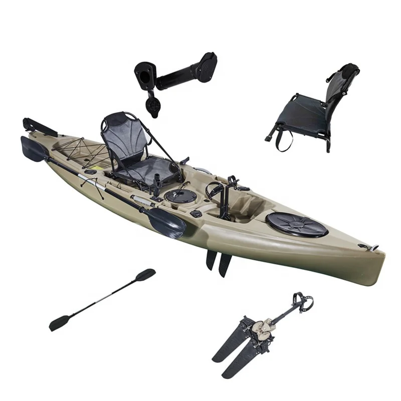 Sailing Outdoor Fishing Propel Pedal Drive Kayak With Foot Drive Pedall Propeller con pedali Boat with 5 rod holders