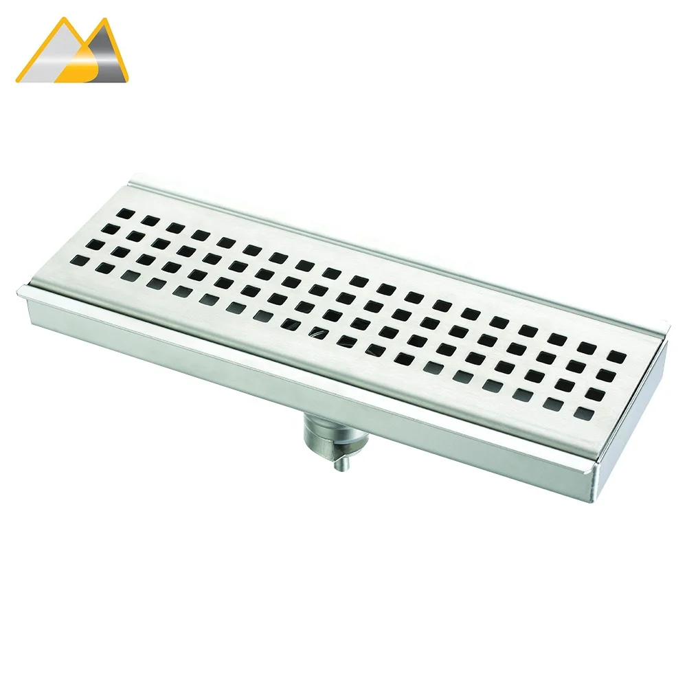 
Audemar 2MM Thick 300mm Length Stainless Steel Rectangular Floor Drain For Wet Areas 