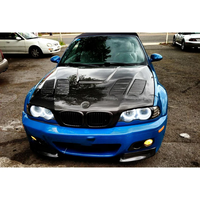  1998-2001 углеродное волокно GTR стиль E46 капоты капота крышки двигателя для BMW КОМПЛЕКТЫ