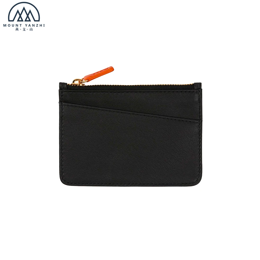 Custom Portable Coin Purse Mini Genuine Leather Coin Purse Card Holders With Zipper