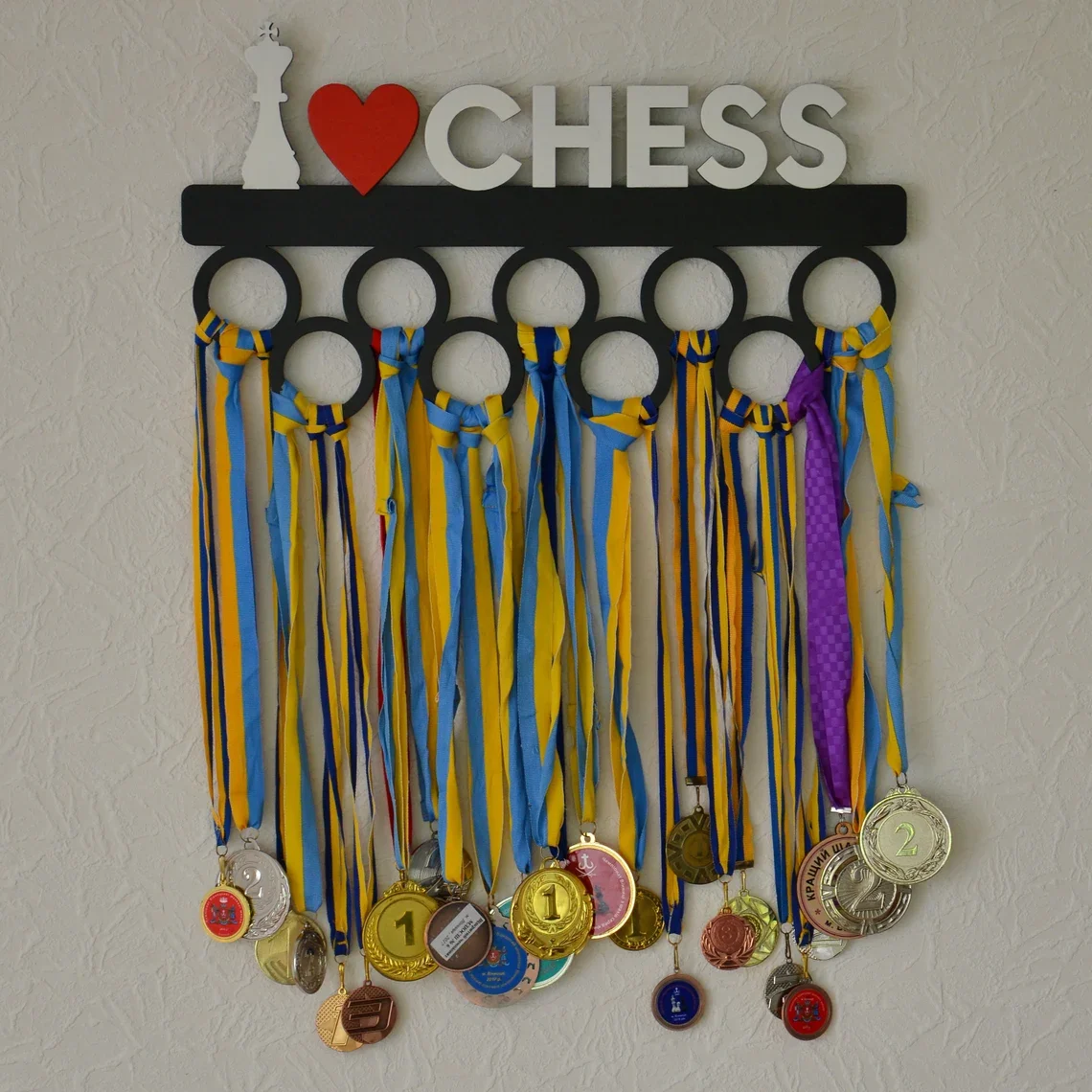 Base for Awards Holder Laser Cut for Laser Cutting Metal Medal Holder Hanger Set Personalized Sports Awards Chess Theme