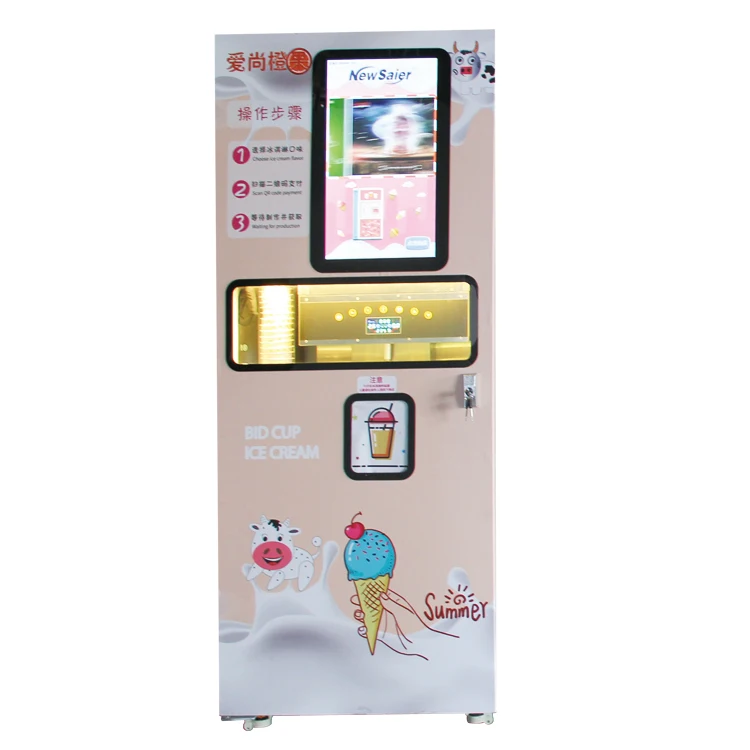 High Quality Commercial Soft Serve 3 Flavor Vending Ice Cream Machine For Sale