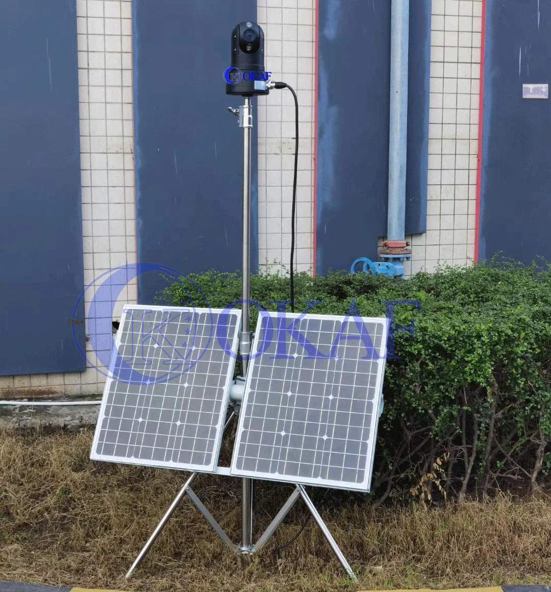 Solar WIFI/4G HD Portable IP PTZ  Surveillance Dome Camera CCTV Rapid Deployment PTZ Camera With Battery