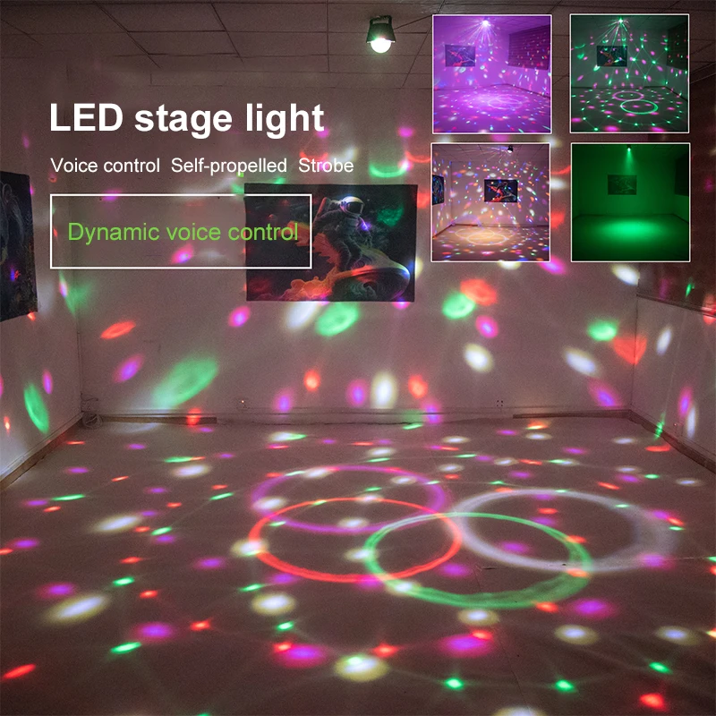 Rechargeable Magic Ball Disco Lighting Atmosphere Christmas Light Night Stage Light With Remote Control
