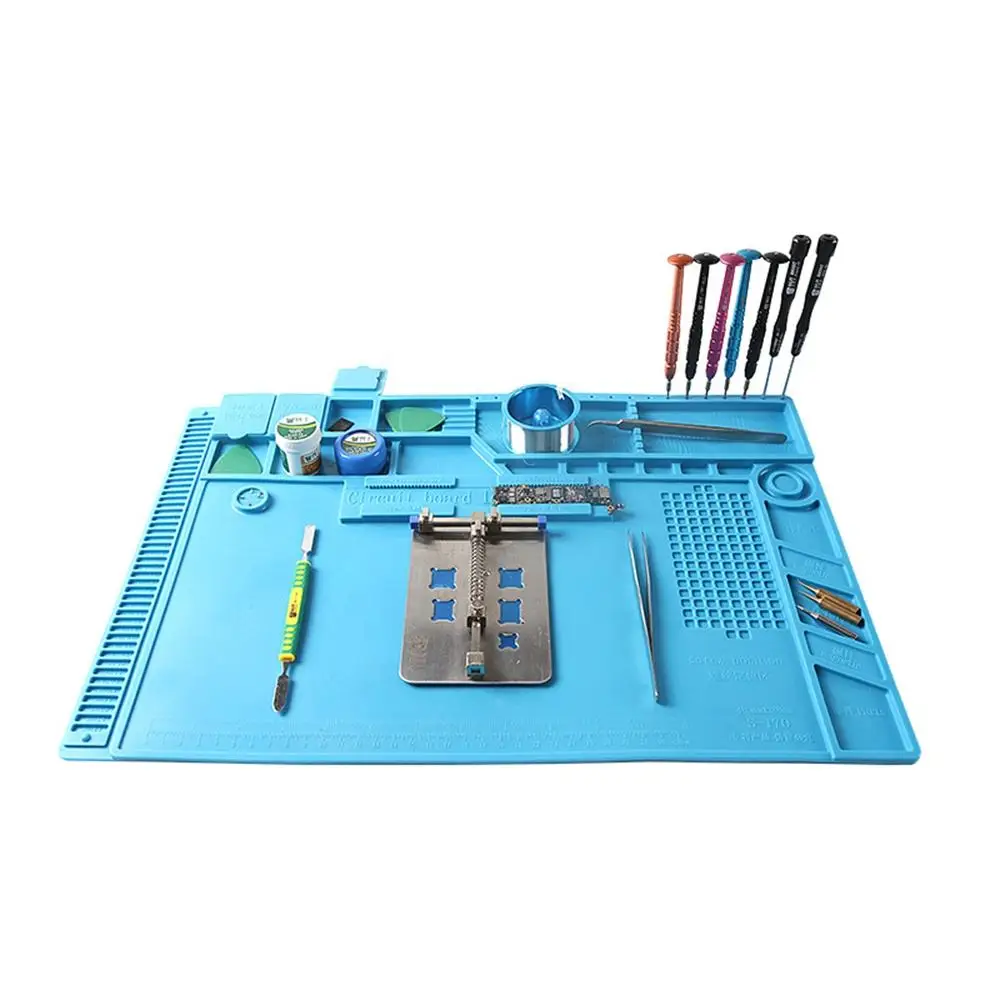 Heat-resistant Silicone Desk Mat for BGA Soldering Insulation Pad for Mobile Phone Repair Tools Maintenance Silicone Mat