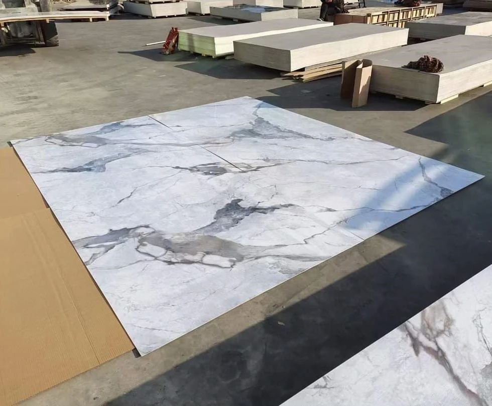 High Quality Coated Kitchen Cabinets High Glossy UV Wall Marble Panel for Bathroom PVC Marble Panel