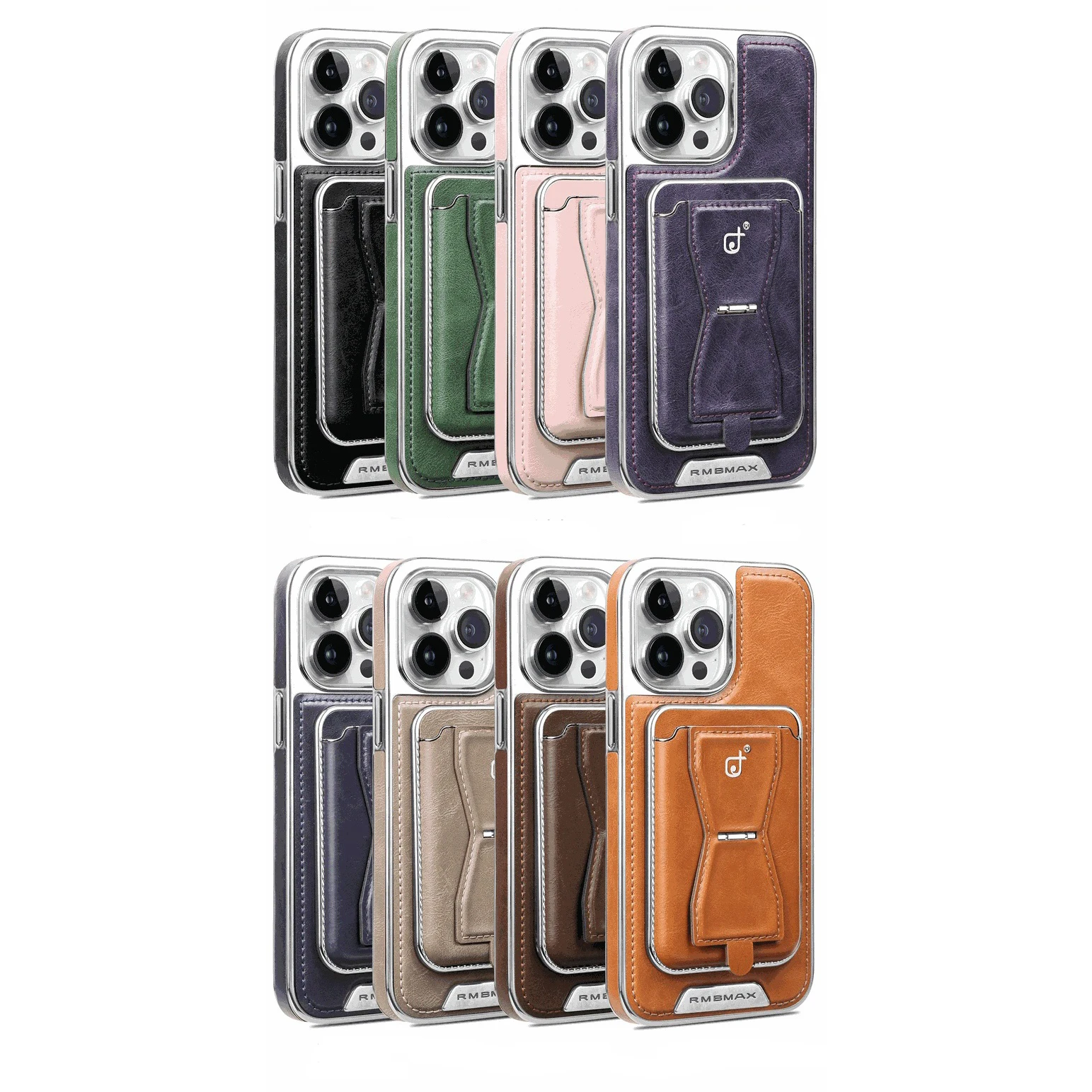 High quality men women use plating pu leather phone case card bag magnetic mobile phone id card holder for credit card