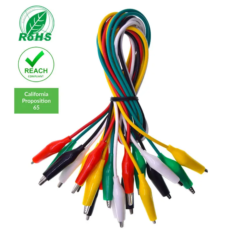 10 шт., электрические зажимы типа «крокодил»