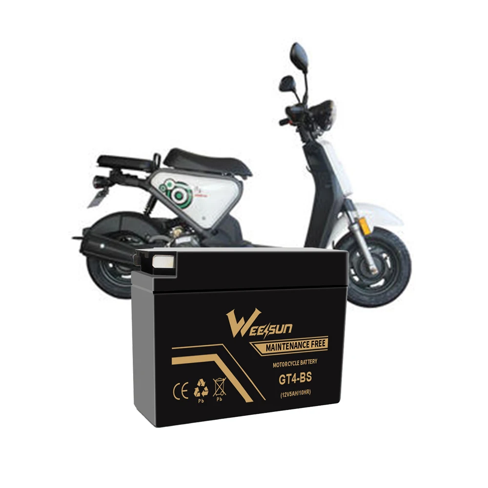 WEESUN Factory Wholesale MF GT4 Motorcycle Battery WY100 Bike Dry Charged Sealed lead acid battery