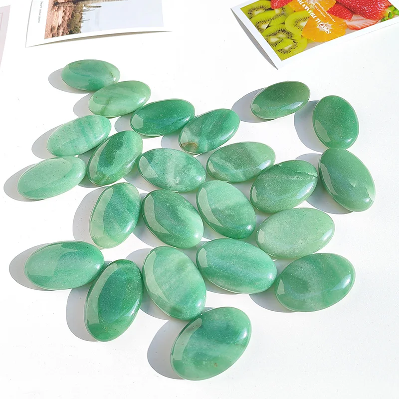 Wholesale Natural Green Aventurine Polished GemStone Crystals Healing Green Aventurine Carving Palm Play Stone
