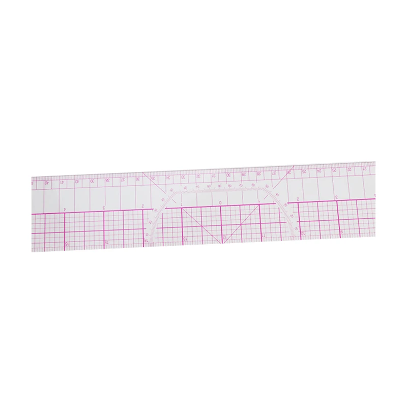 Hot Sale 60cm/23inch Transparent Scale Plastic Straight Sewing Ruler #B97