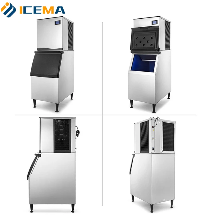 High Productivity 150kg~500kg Per Day Cube Ice Machine Edible Ice CE Ice Cube Maker
