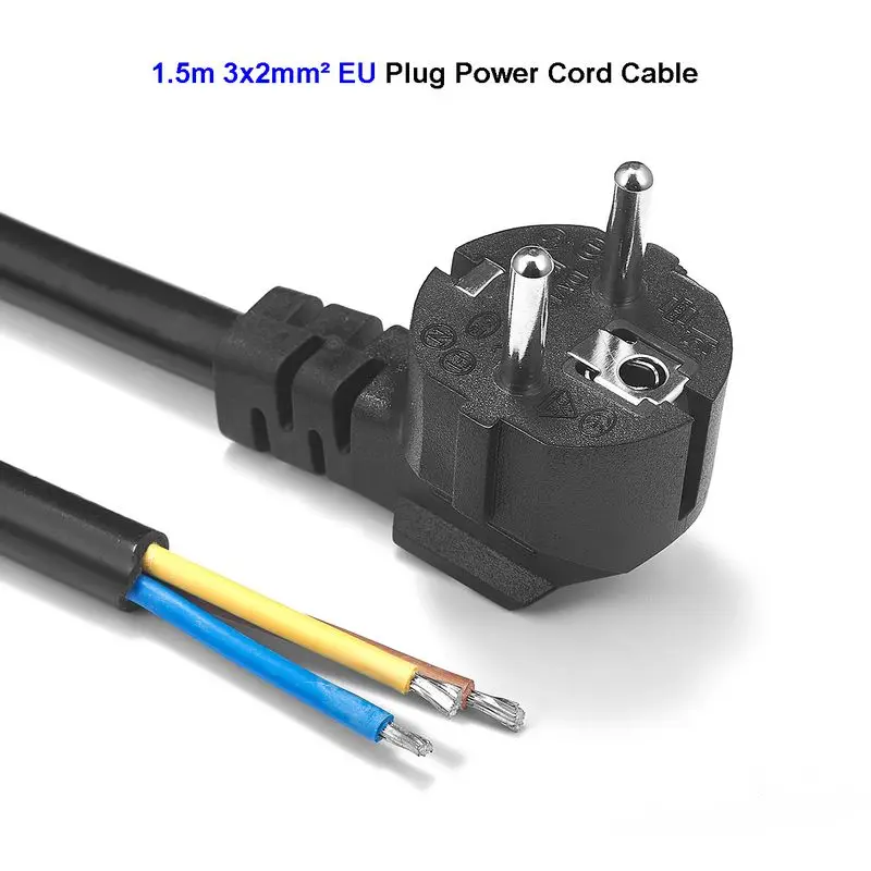 AC Cord Pigtail 16AWG 3 Prong 6 Feet Open End 3 Wire Heavy Duty SJT 16 Gauge Power Supply Cord 120V AC NEMA 5-15P
