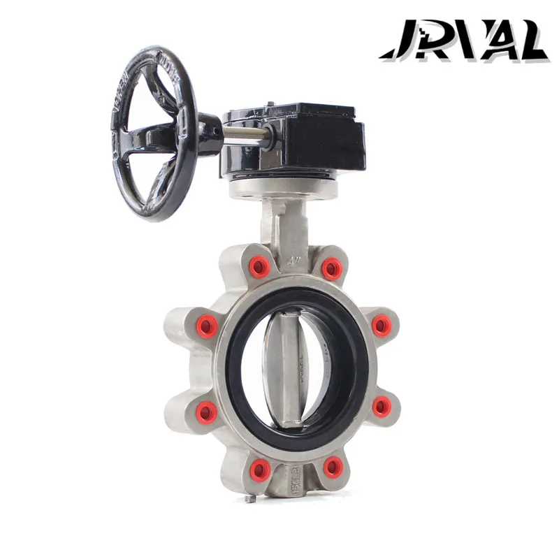 10 inch 12 inch DN200 worm gear manual ductile iron wafer lug type fully-lugged lever operated butterfly valves