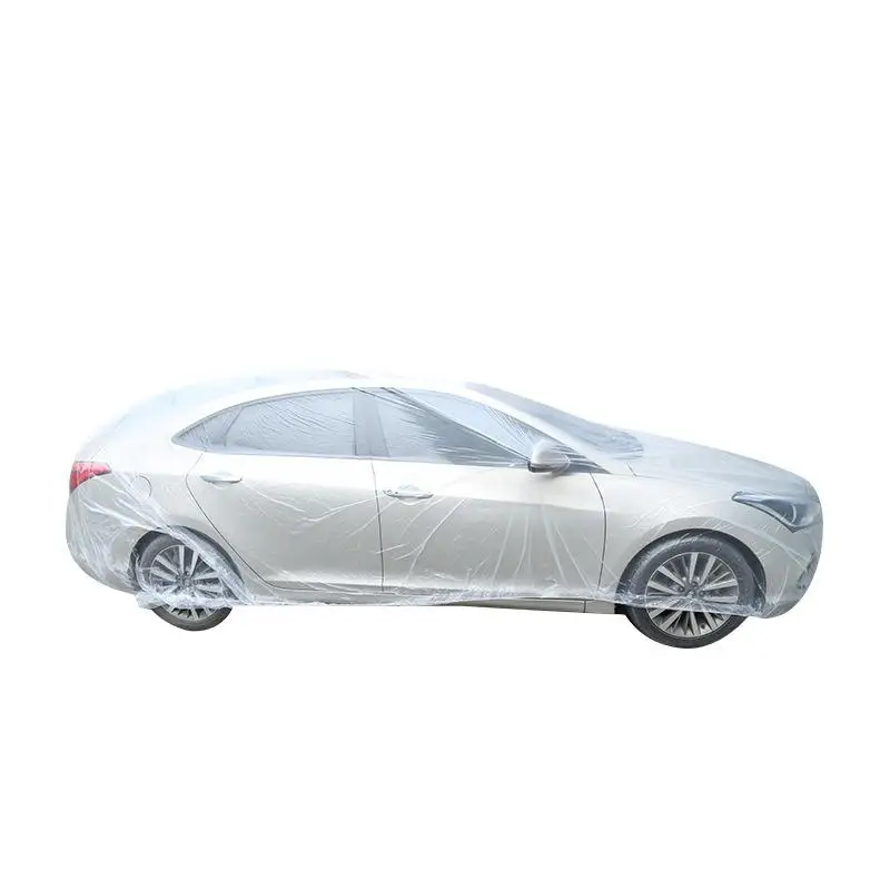 Waterproof Pe Car Cover Automatic Transparent Car Cover Plastic Car Cover Disposable For Dust Protection