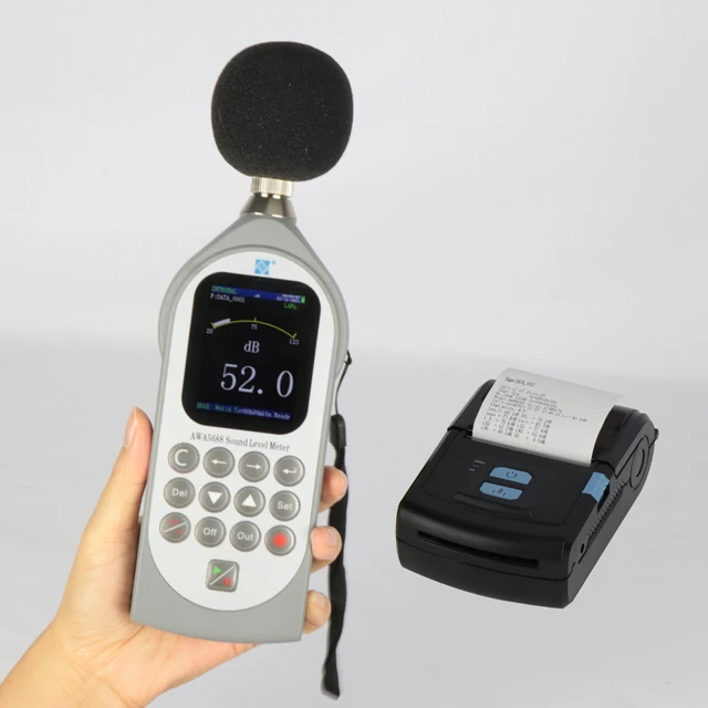 AWA5688 bluetooth digital sound level meter 28-133 dB sound level meter for police noise level meter portable printer