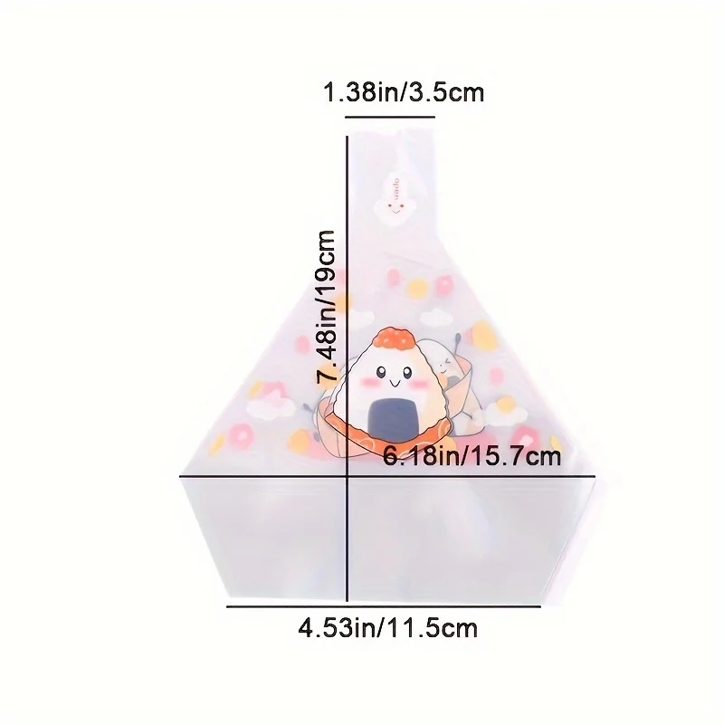 High Quality Wholesale Food Grade Microwaveable Triangle Onigiri Wrapping Bag