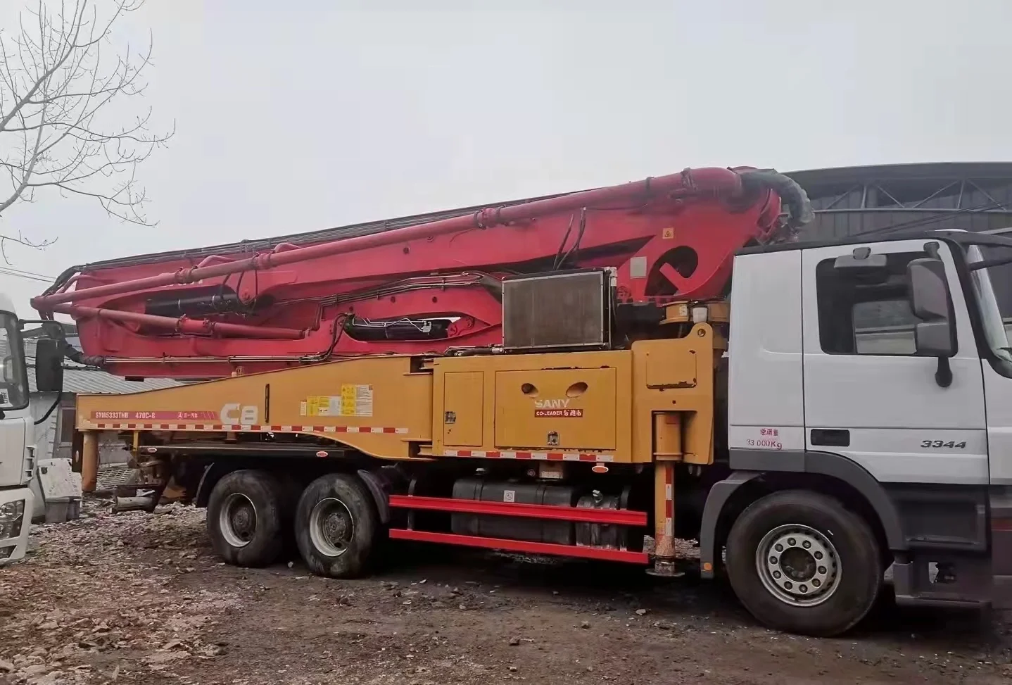 Pump Truck Concrete Boom Pump Machinery Cement Mixer Pumping Mobile Machines Diesel