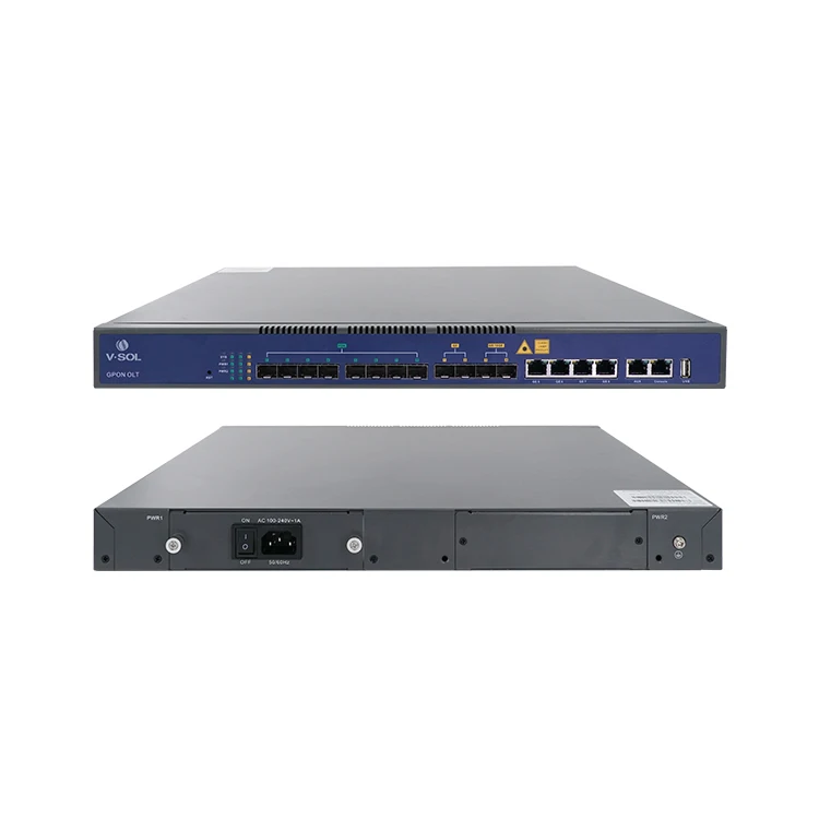 Optical Fiber FTTX Equipment HSGQ-G04 Gpon 4 Port pon PX20+++ Dual power 19 inch 1U OLT