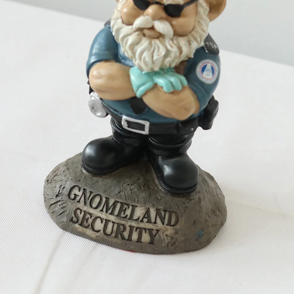 ICEBLUE HD Resin Security Gnome Garden Gnome Statues Gnomeland Security