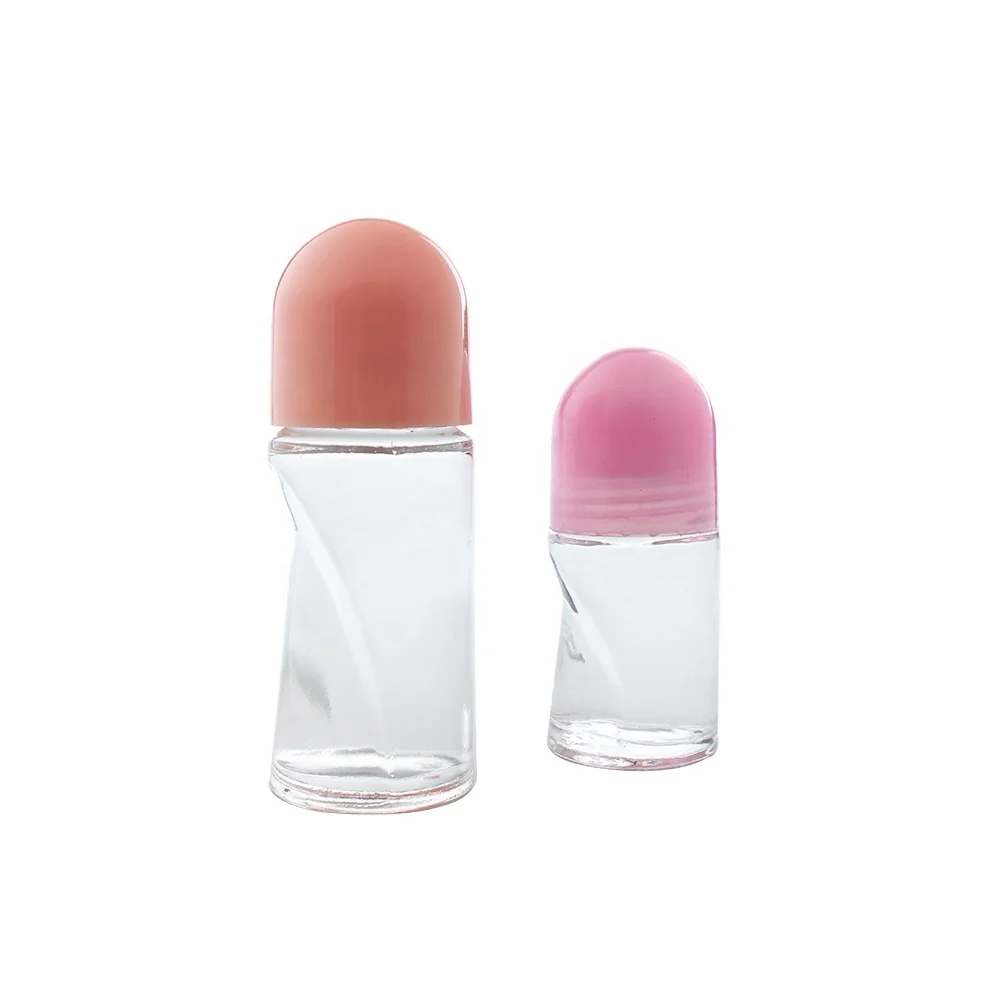 Empty 25ML 50ML Essential oil perfume Roller Bottle Roll On Deodorant Glass Bottle With Plastic Roller Ball