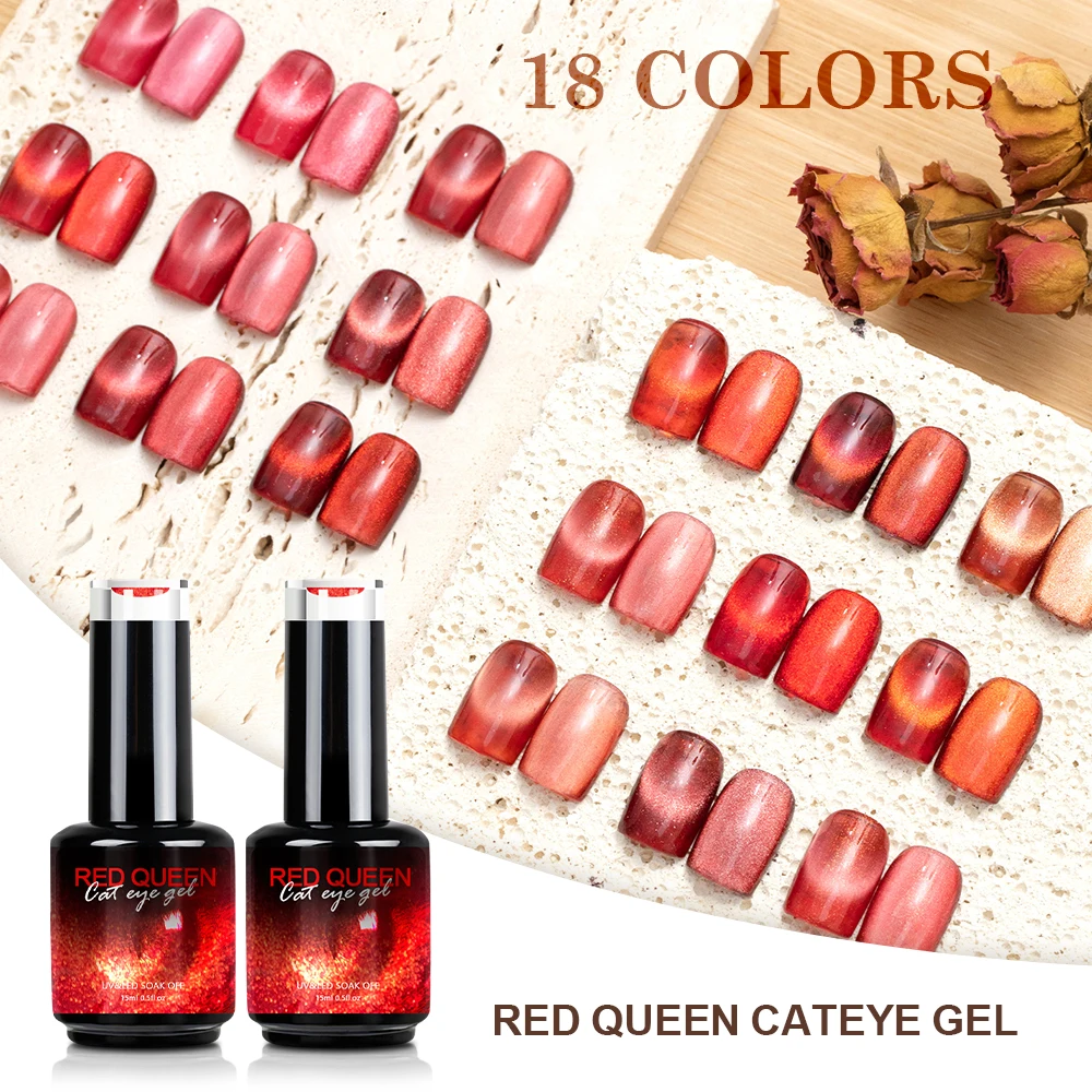 Wholesale 9D RED Crystal Cat Eye Gel Nail Polish