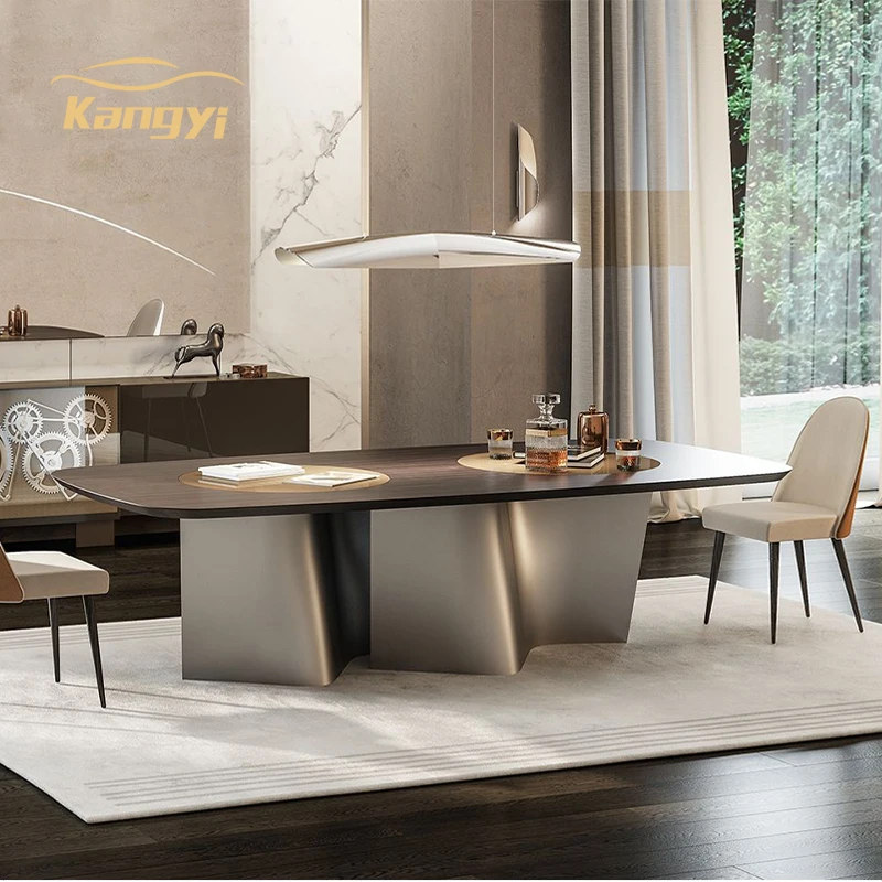 Empire Kitchen home furniture walnut dining room table set modern 12 seat luxury dining table with chair sets