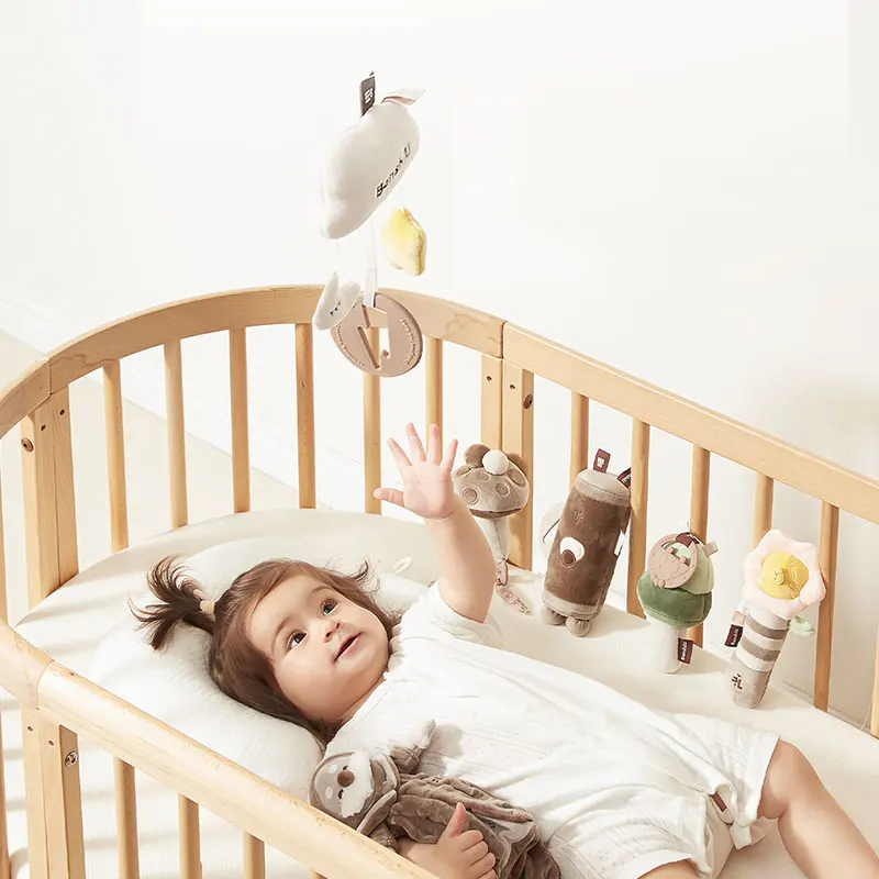 Custom Cute Animals Shape Kids Sleeping Toys Lovely Comforter Soothing Plush Doll Baby Gift Box Teether Soothe Toys Set