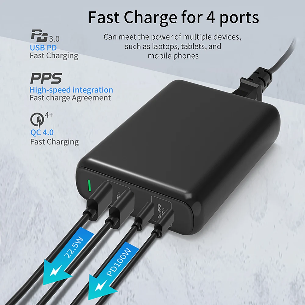  Ган 150W PD КК 4 0 3 быстрое зарядное устройство с Dual Type C 100W PPS кабель USB Type-C функцией быстрой зарядки адаптер питания для MacBook Pro Чехол мобильного