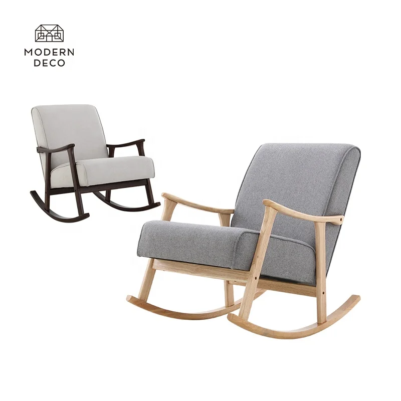 wholesale price comfy modern indoor pink grey beige nursery glider fabric rocking chair