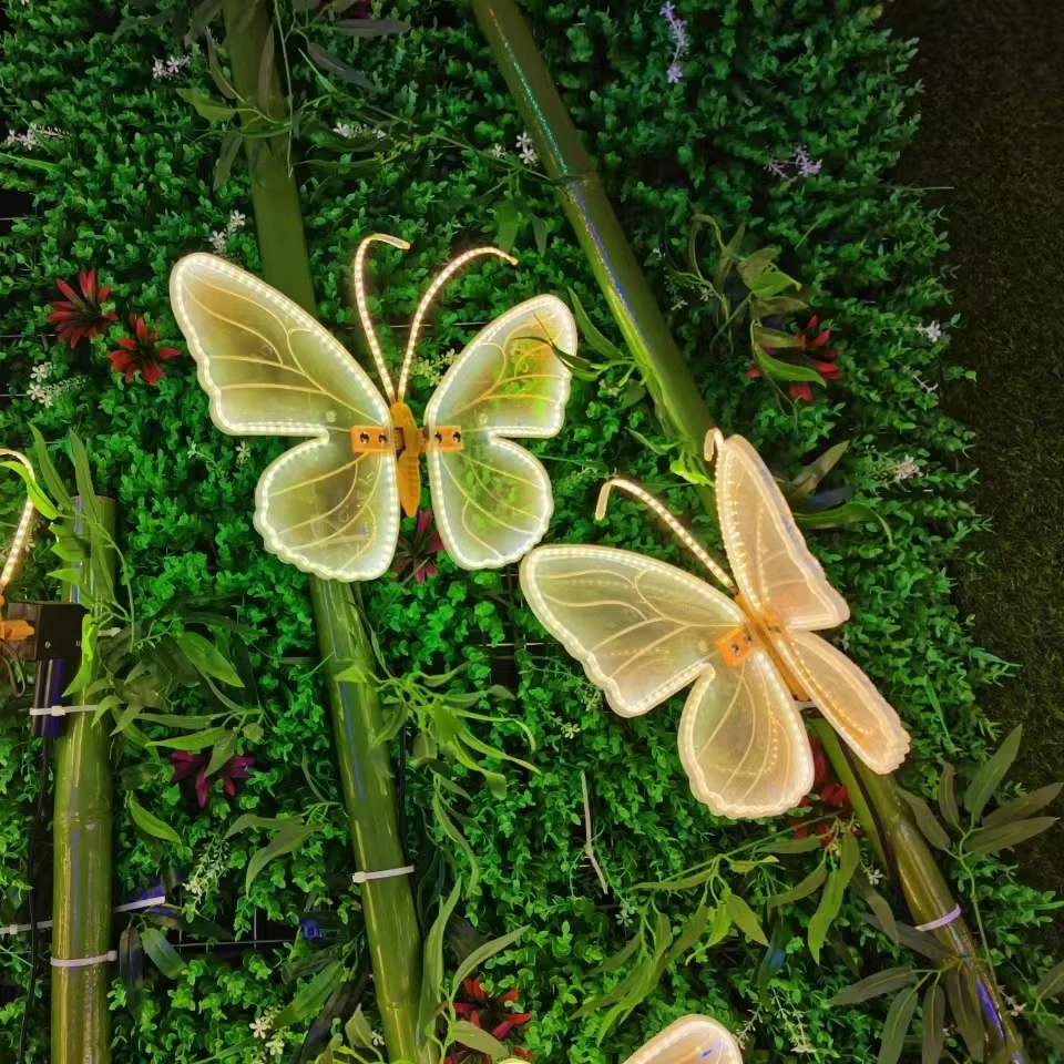 Multicolor Led 3d Butterfly Decoration Luminous Night Light Large Lighted Moving Butterfly Light Up Butterflies