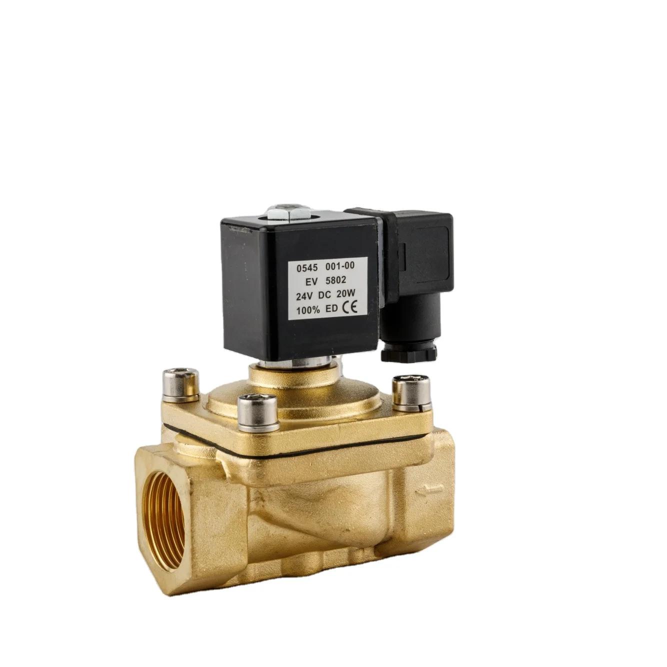 Senya PU220 Series Brass Normal Close Air Solenoid Valve Direct Acting 2/2 Ways Solenoid Valve