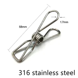 Stainless Steel Spring Socks Hanging Pegs Spring Clips Clamps Clothes Pins