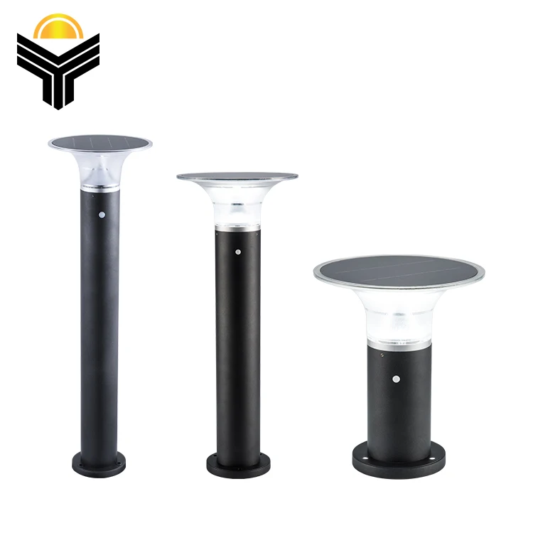 High Powered Pathway Garden Bollard Pillar Outdoor Waterproof 3W Solar Led Lawn Light