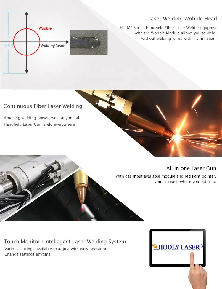 handheld laser welding machine 1000w 1500w 2000w handheld fiber laser welding cleaning and cutting machine