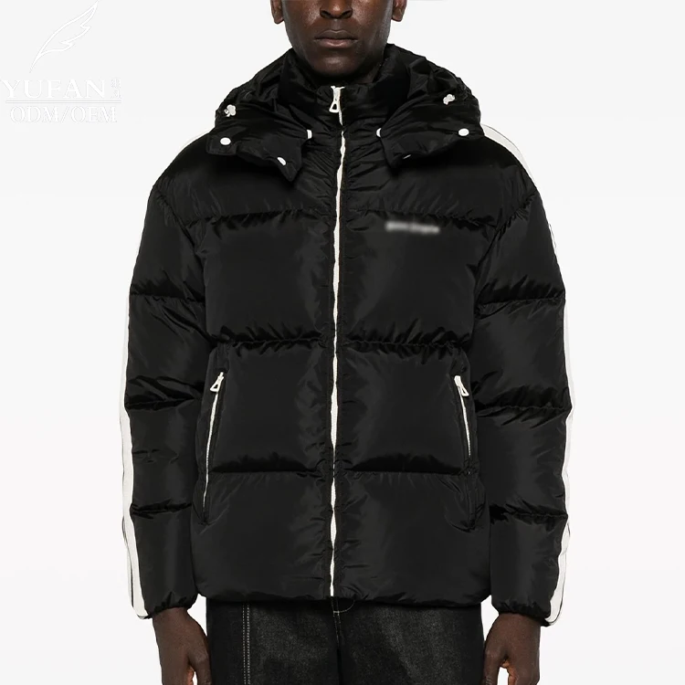 YuFan Custom Logo Print Padded Jacket Mens Quilted Down Jacket New Design Puffer Winter Jacket