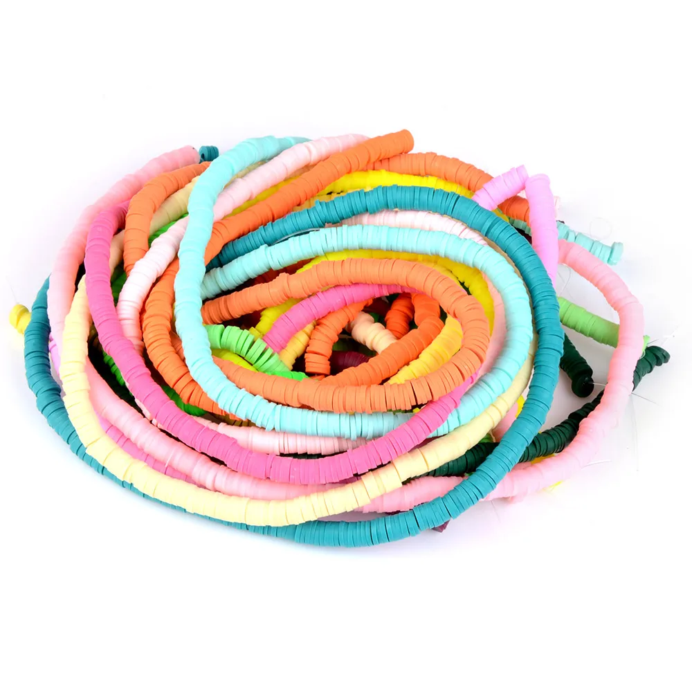 3mm 4mm 5mm 6mm Round Chip Loose Polymer Clay Disc Spacer Beads For Jewelry DIY Craft Making