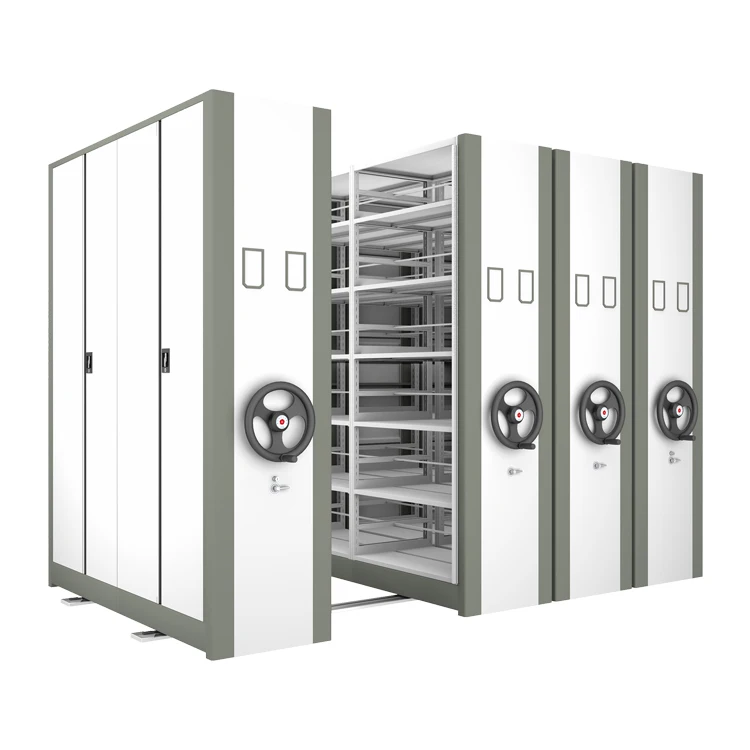 Механическая двухсторонняя Мобильная система стеллажей для библиотеки