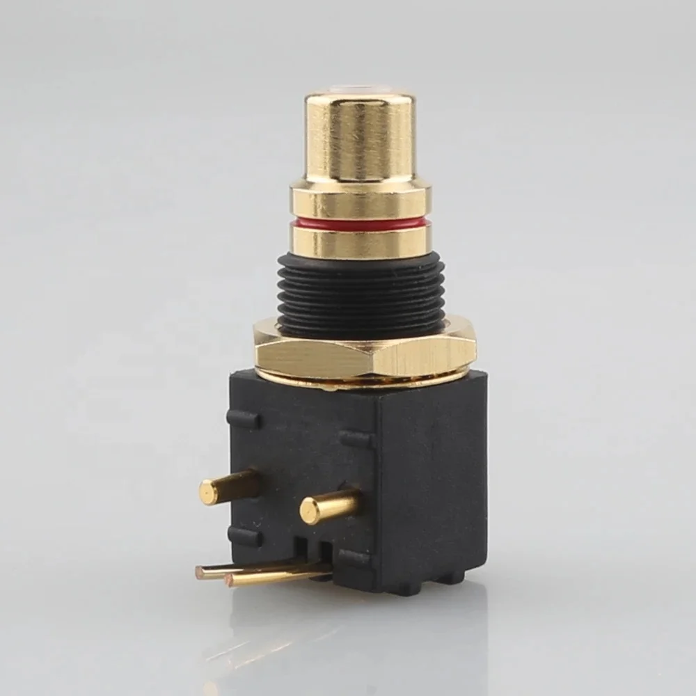 4PCS HI-END PCB Panel Mount RCA Gold Socket Female Jack Audio Video AV Connector LR255