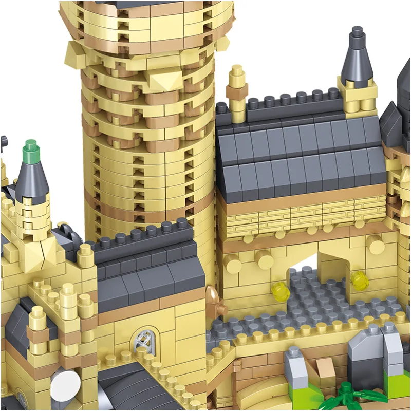 Новая коллекция 9928 сборка 3D модель мини-кирпичные игрушки волшебный замок микростроительные блоки деревянный набор Идеальный Рождественский подарок